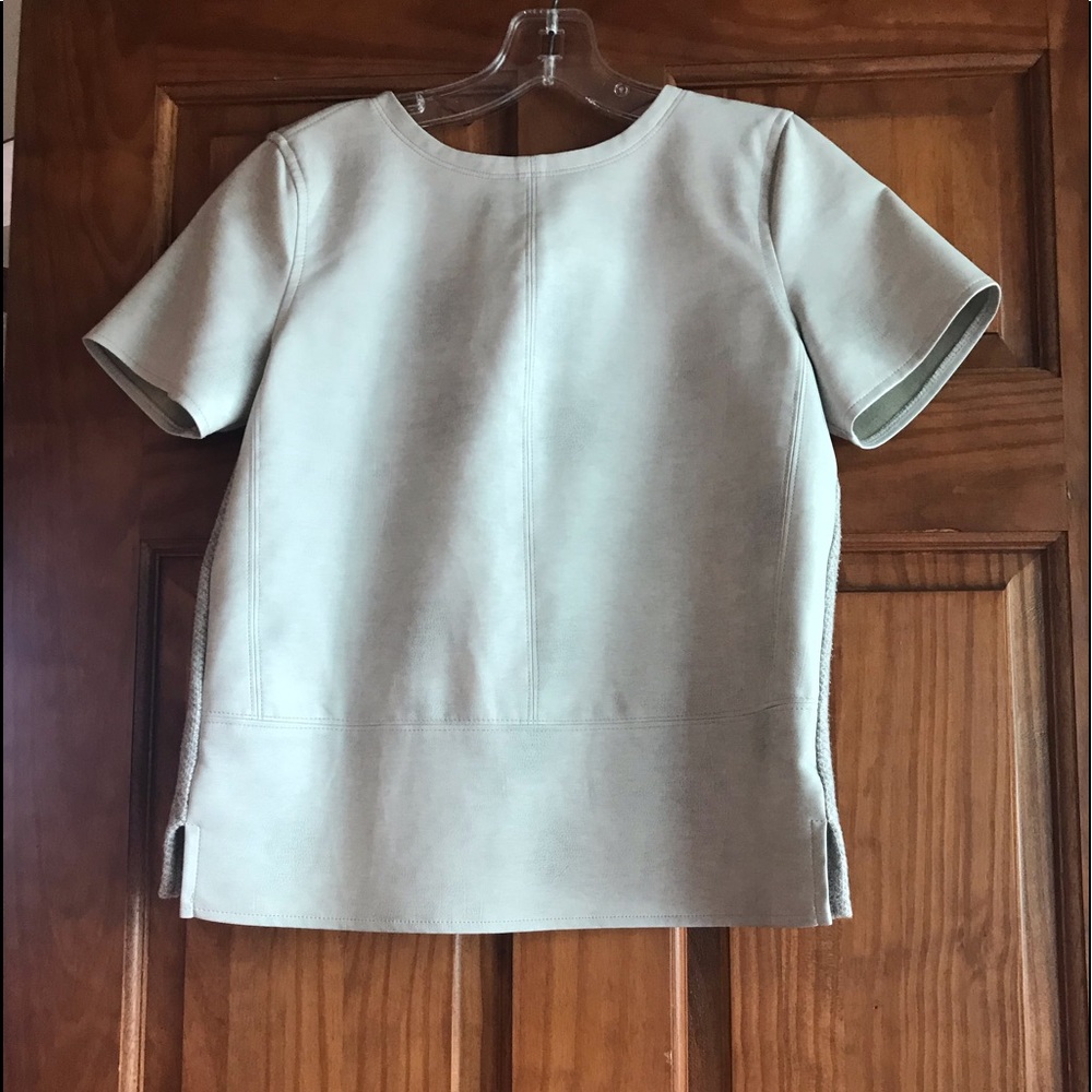 Beautiful gray faux leather top
